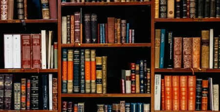 assorted-title of books piled in the shelves