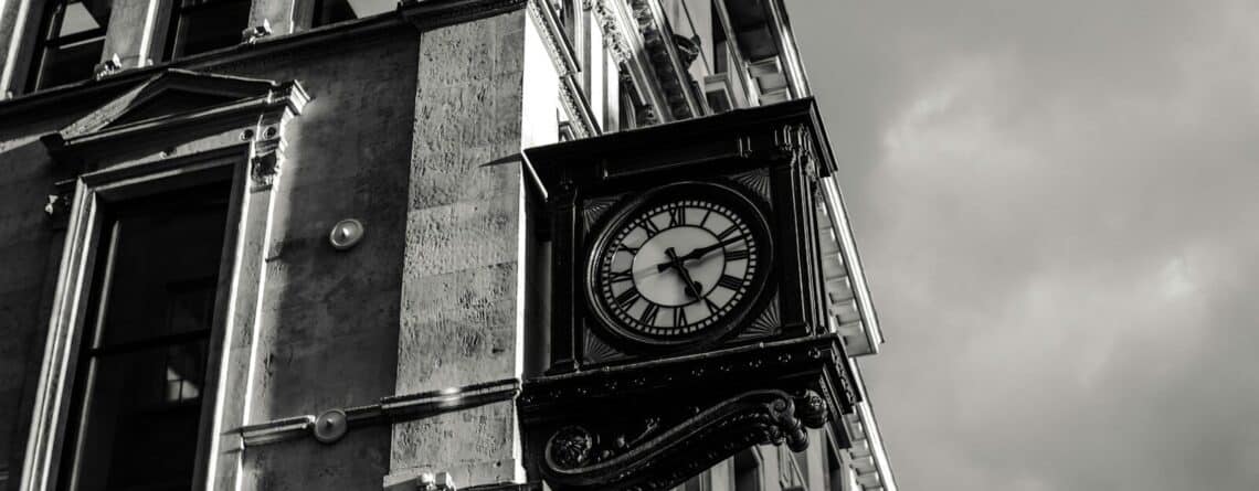 a clock on a building
